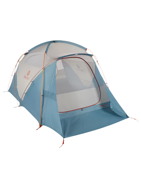 Marmot Torreya 4 Person Camping Tent Picante/Cascade Blue with Mesh 