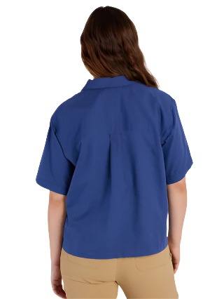 Marmot Women's Muir Camp Short Sleeve Button Up Shirt Closeout Twilight Blue