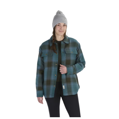 Marmot Women's Ridgefield Sherpa Flannel Jacket Dark Jungle