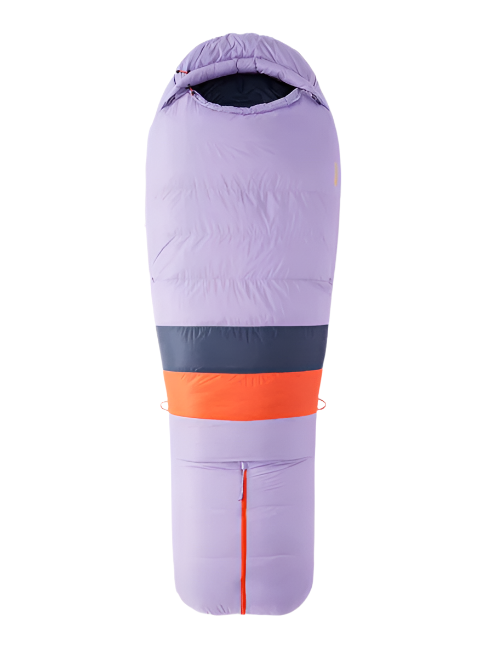 Marmot Women's Teton 15 Mummy Backpacking Camping Sleeping Bag Paisley Purple/Arctic Navy