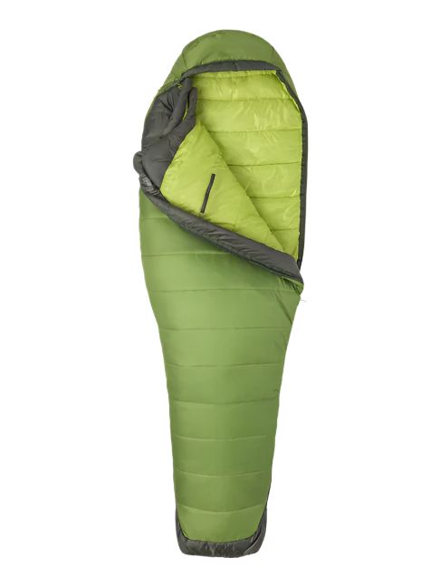 Marmot Women's Trestles Elite Eco 30 Mummy Backpacking Camping Sleeping Bag Regular Right Zip Wheatgrass/Crocodile