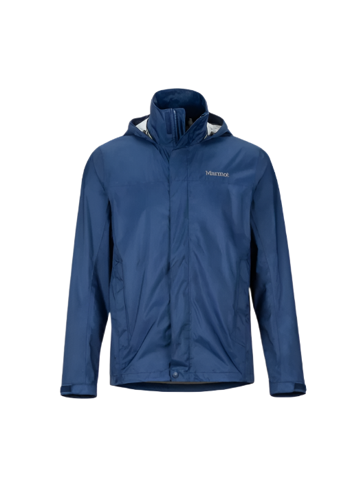 Men's PreCip Eco Waterproof Rain Jacket Big Arctic Navy with hood