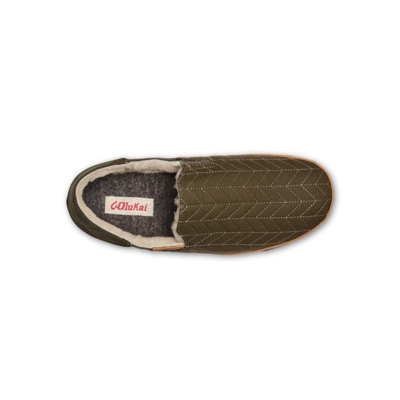 Olukai Men's Hanohano Shearling Slipper Husk/Husk