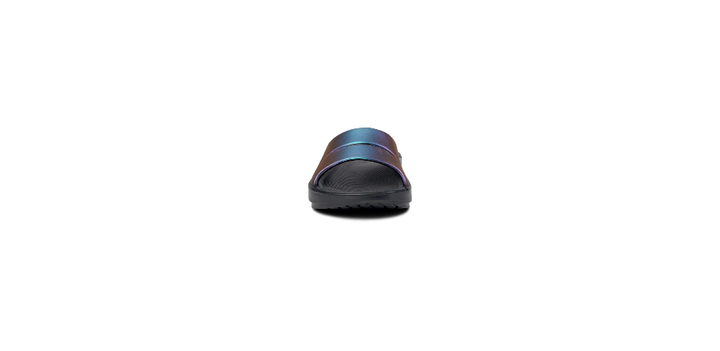 Oofos Women's Ooahh Luxe Slide Sandal Midnight Spectre 3