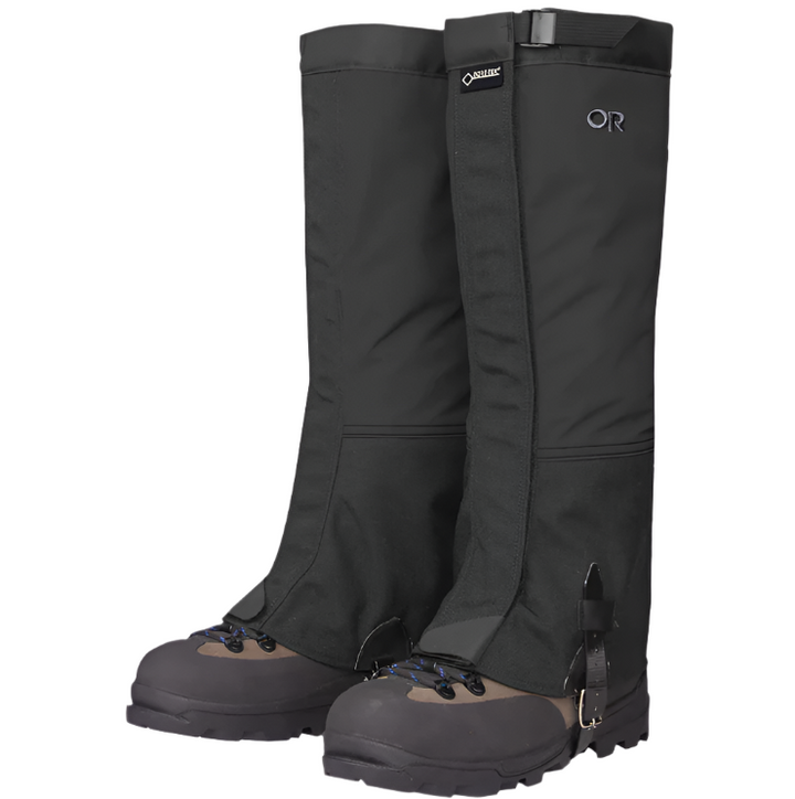 Outdoor Research Men's Crocodile Gore-Tex Waterproof Hiking Gaiters Wide Black