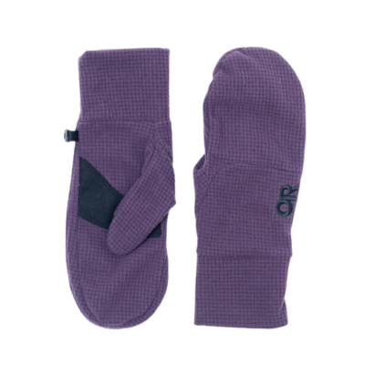 Outdoor Research Trail Mix Grid Fleece Mitts Amethyst