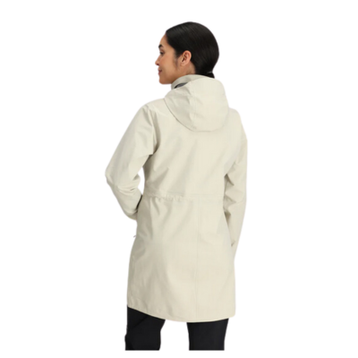 Outdoor Research Women's Aspire Trench Long Waterproof Jacket Oyster