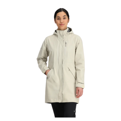 Outdoor Research Women's Aspire Trench Waterproof Jacket Oyster