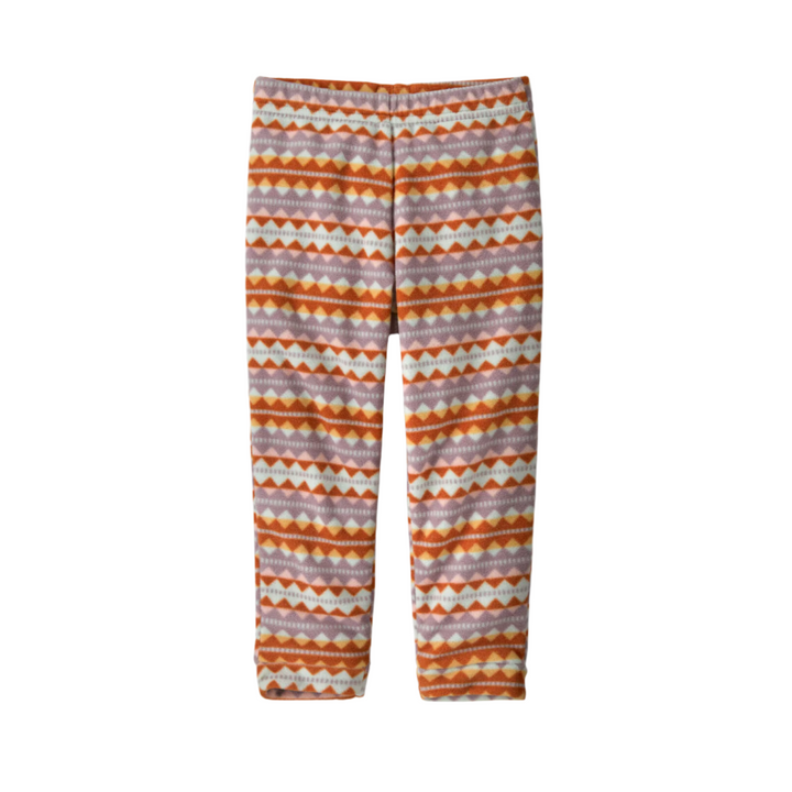 Patagonia Baby Micro D Fleece Bottoms Diamond Stripe Stormy Mauve