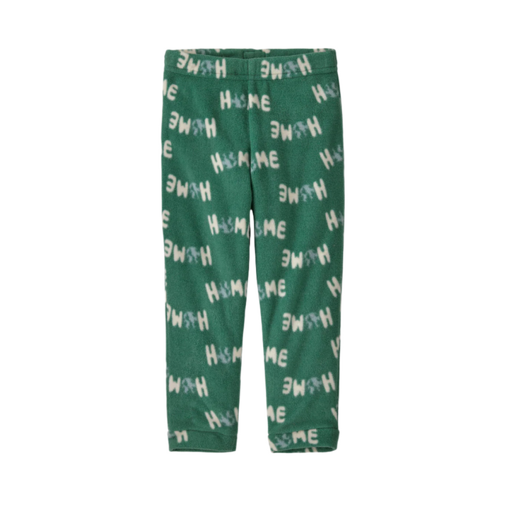 Patagonia Baby Micro D Bottoms Home Planet Conifer Green Fleece Pants