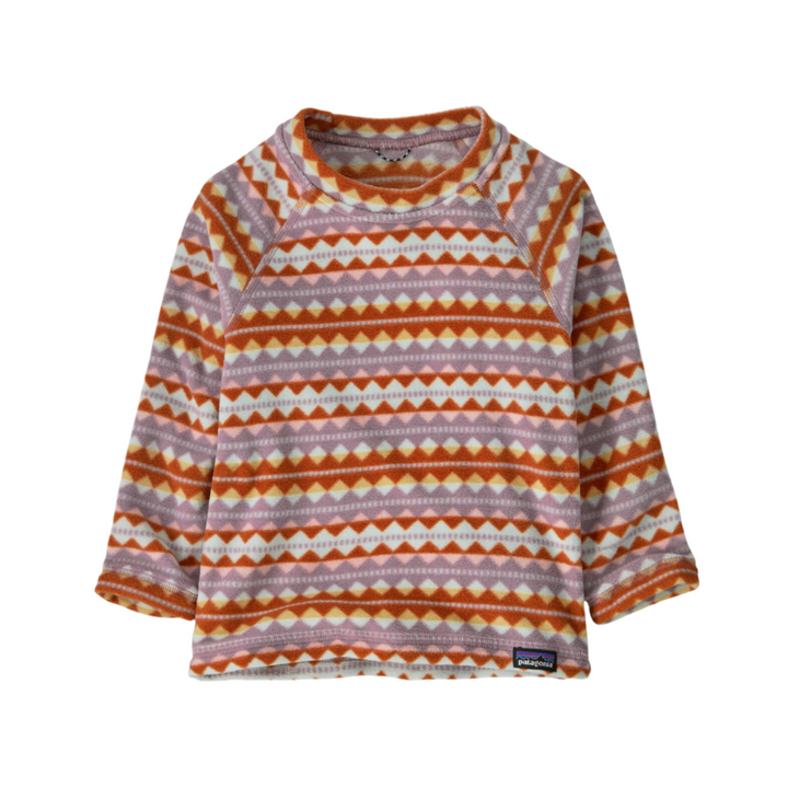 Patagonia Baby Micro D Fleece Crew Diamond Stripe Stormy Mauve