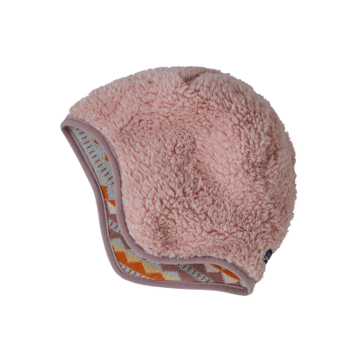 Patagonia Baby Reversible Beanie Diamond Stripe: Stormy Mauve Fleece Lined