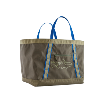 patagonia market bag Patagonia Black Hole Gear Tote Basin Green w/Fitz Trout