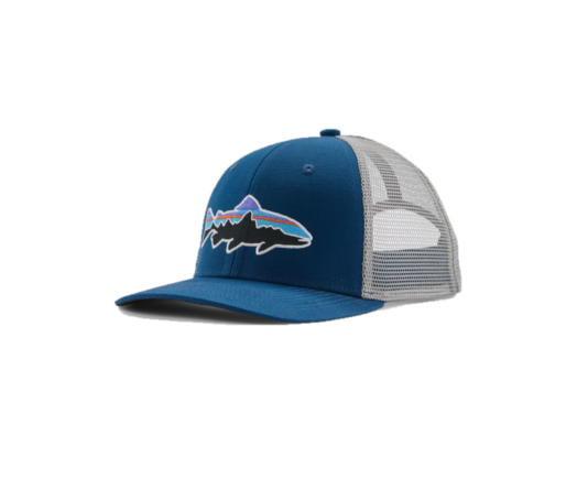Patagonia Fitz Roy Trout Trucker Hat Closeout Discount Cap Lagom Blue