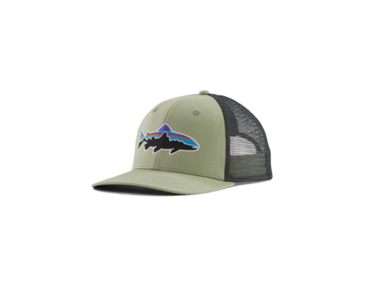 Patagonia Fitz Roy Trout Trucker Hat Closeout Discount Cap Salvia Green