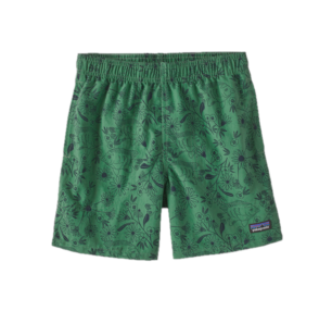 Patagonia Kid's Baggies Shorts 5in Lined - Closeout Los Garibaldi Simple Gather Green Discount Sale