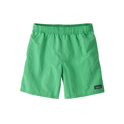 Patagonia Kid's Baggies Shorts 5in Lined Aloe Green