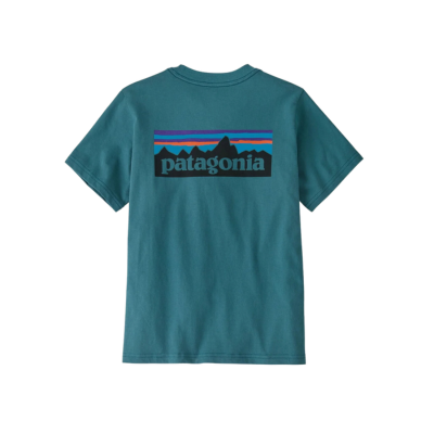 Patagonia Kid's Graphic T-Shirt P6 Logo Wetland Blue 2