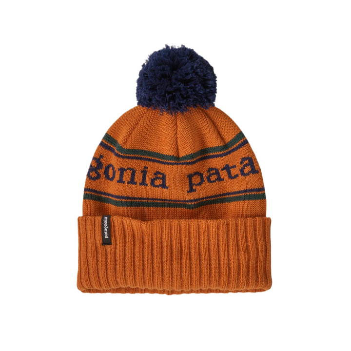 Patagonia Kid's Powder Town Beanie Park Stripe Redtail Rust