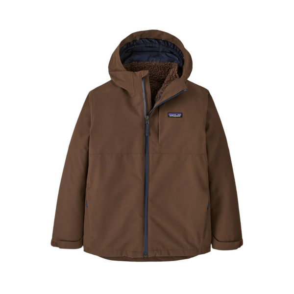 Patagonia Kid's 4 in 1 Everyday Fleece Lined Insulated Waterproof Winter Jacket Molasses Brown