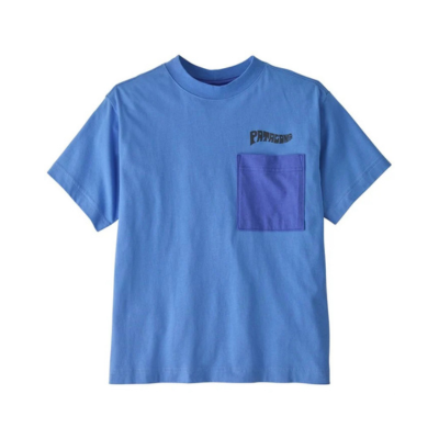 Patagonia Kids Pocket T-Shirt Forgotten Island Abundant Blue