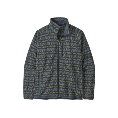 Patagonia Men's Better Sweater Jacket Woven Together Smolder Blue