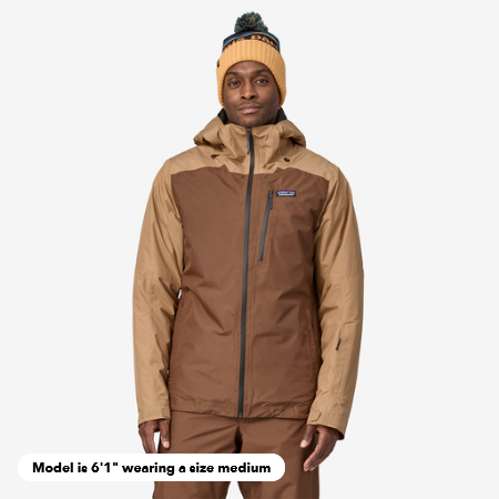 Patagonia Men's Insulated Powder Town Ski & Snowboard Jacket - Closeout Moose Brown