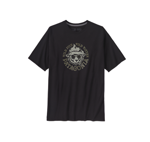 Patagonia Men's Take a Stand Responsibili-Tee Closeout Wild Grizz Ink Black