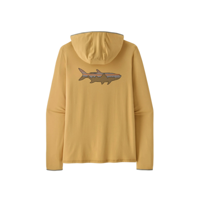 Patagonia Men's Tropic Comfort Natural Graphic Hoody Fitz Roy Tarpon Beeswax Tan