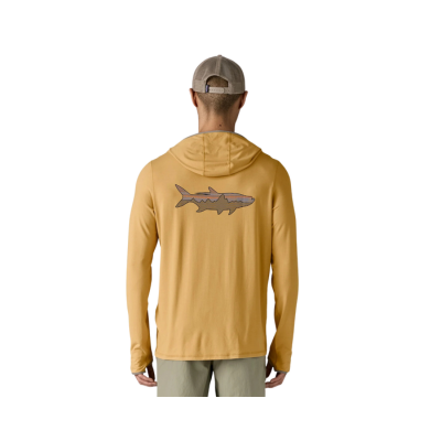 Patagonia Men's Tropic Comfort Natural Graphic Hoody Fitz Roy Tarpon Beeswax Tan 3