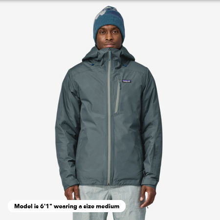 Patagonia Patagonia Men's Insulated Powder Town Waterproof Winter Jacket Closeout Noveau Green