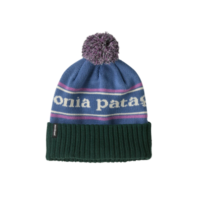 Patagonia Powder Town Beanie Park Stripe Barnacle Blue
