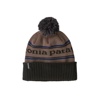 Patagonia Powder Town Beanie Park Stripe Marlow Brown