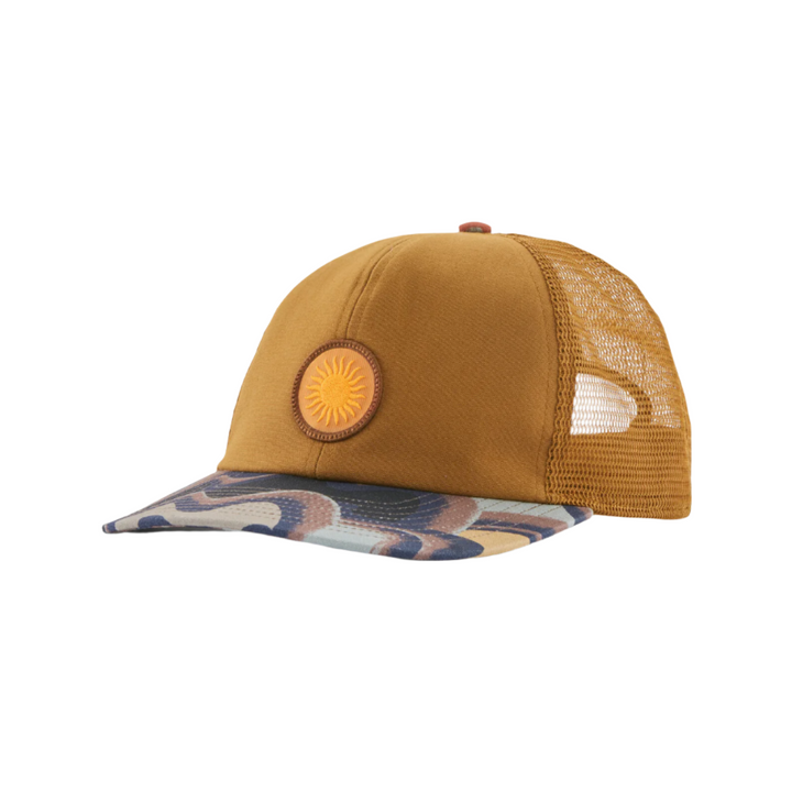 Patagonia Relaxed Trucker Hat Spirited Sun Raptor Brown