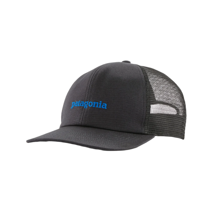 Patagonia Relaxed Trucker Hat Text logo Ink Black