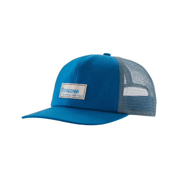 Patagonia Relaxed Trucker Hat Water People Label Endless Blue