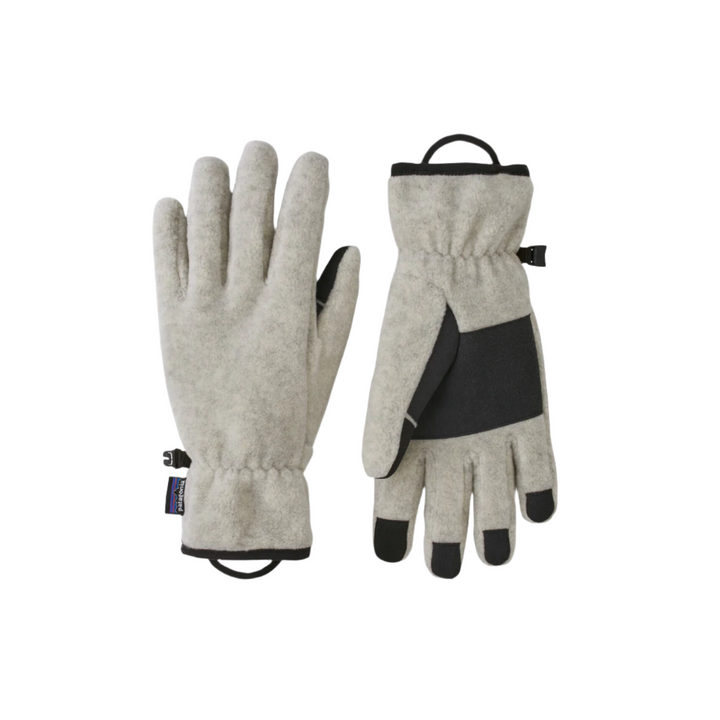 Patagonia Synchilla Fleece Winter Gloves Oatmeal Heather