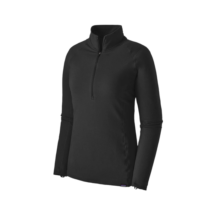 Patagonia Women's Capilene Thermal Weight Zip Neck Baselayer Shirt Black