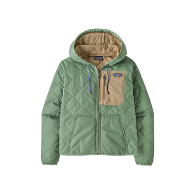 Patagonia Women's Diamond Quilted Bomber Hoody Ellwood Green