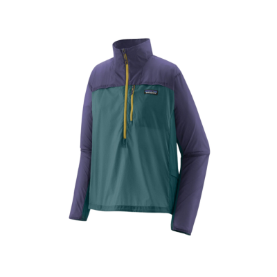 Patagonia Women's Houdini Stash 1/2 Zip Pullover Wetland Blue Solstice Purple