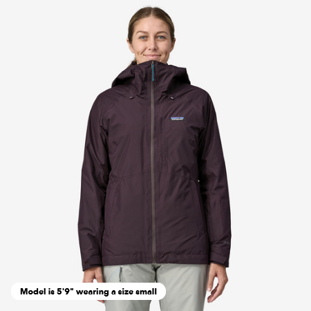 Patagonia Women's Insulated 3 in 1 Powder Town Ski Jacket Closeout Obsidian Plum
