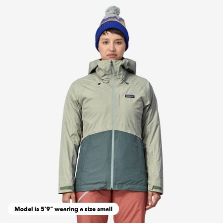 Patagonia Women's Insulated 3 in 1 Powder Town Ski and Snowboard Jacket Closeout Sleet Green