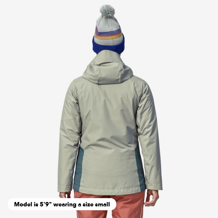 Patagonia Women's Insulated 3 in 1 Powder Town Waterproof Winter Jacket Closeout Sleet Green