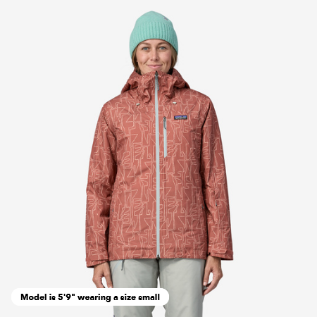 Patagonia Women's Insulated Powder Town Snow Jacket Closeout Passage Burl Red