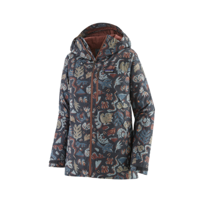 Patagonia Women's Insulated Powder Town Waterproof Ski & Snowboard Jacket Across Oceans: Smolder Blue