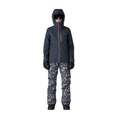 Patagonia Women's Insulated Powder Town Waterproof Ski & Snowboard Jacket Smolder Blue Front