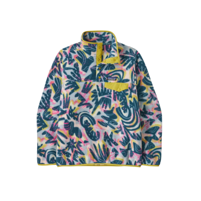 Patagonia Women's LW Synchilla Snap-T Pullover Wild Botanist Tidal Teal