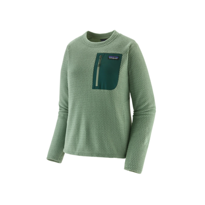 Patagonia Women's R1 Air Fleece Crew Ellwood Green