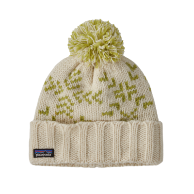 Patagonia Women's Snowbelle Beanie  Evergreen Flakes: Birch White