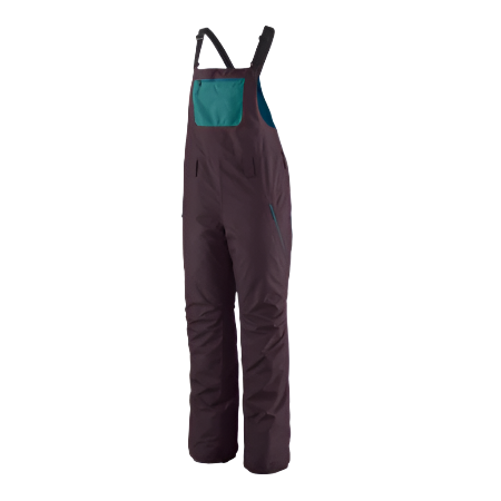 Patagonia Womens Powder Town Bibs Closeout Obsidian Plum